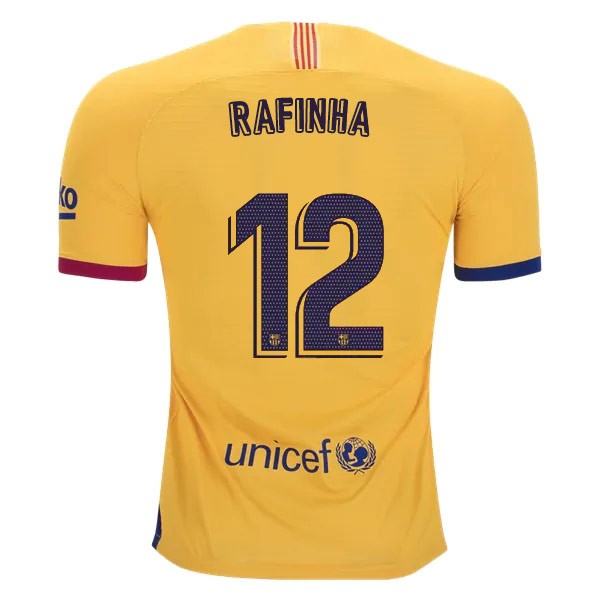 Trikot Barcelona NO.12 Rafinha Auswarts 2019-20 Gelb Fussballtrikots Günstig